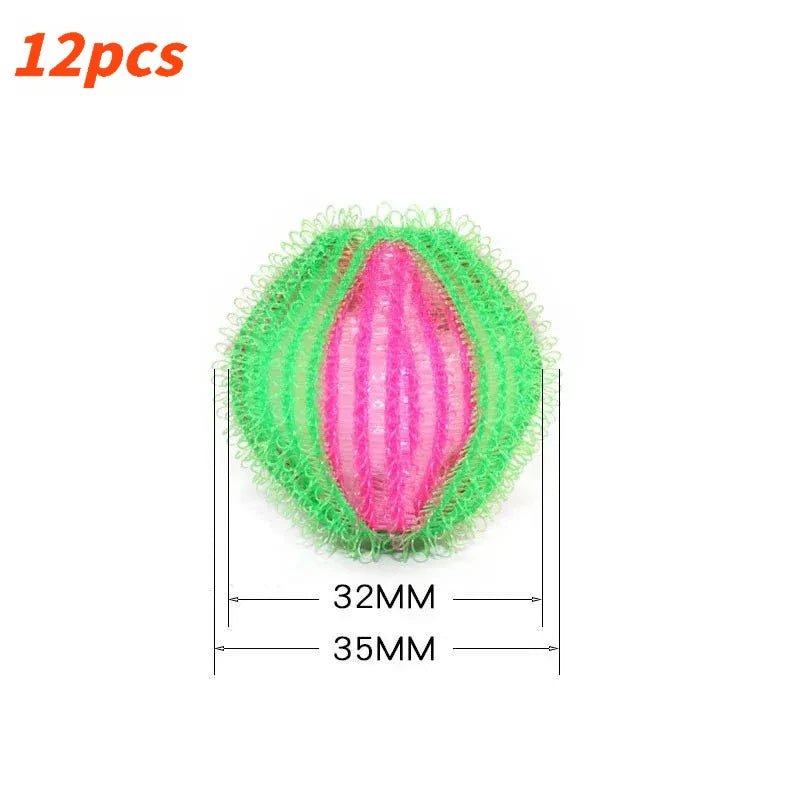 6/12pcs Reusable Washing Machine Balls, Pet Hair Lint Catcher, Clothes Filter Laundry Cleaning Accessory