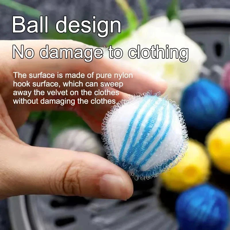 6/12pcs Reusable Washing Machine Balls, Pet Hair Lint Catcher, Clothes Filter Laundry Cleaning Accessory