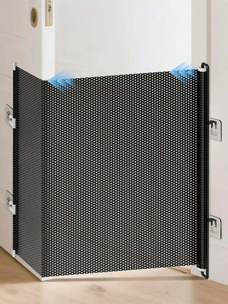 Extendable Gate For Stairs Indoor Dog Retractable Safety Gate Screen Fence Protective Barrier Mesh Screen For Balcony Hallways
