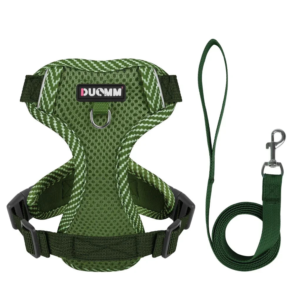 Reflective Breathable Dog Harness and Leash Set Pet Chest Strap Dopamine Pet Supplies Dog Accessories for Small Dogs