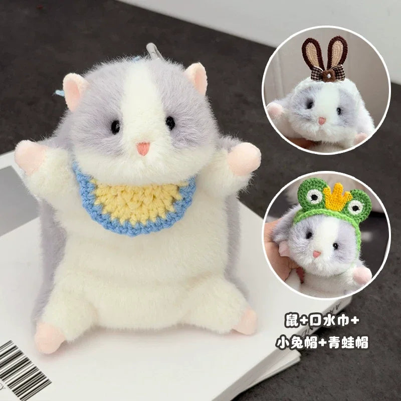 New Products In Stock Kawaii Golden Bear Little Hamster Plush Toy Cartoon Cute Pet Keychain Bag Pendant Festival Surprise Gift