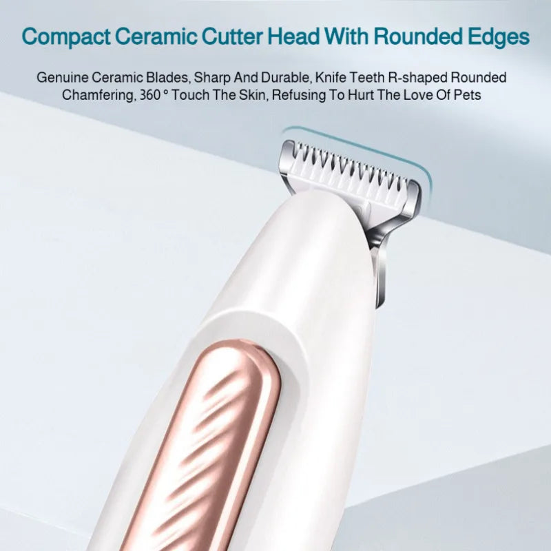 Hair Trimming Pet Shaver Pet Shaver Rounded Teeth Complete Accessories Longlasting Battery Life