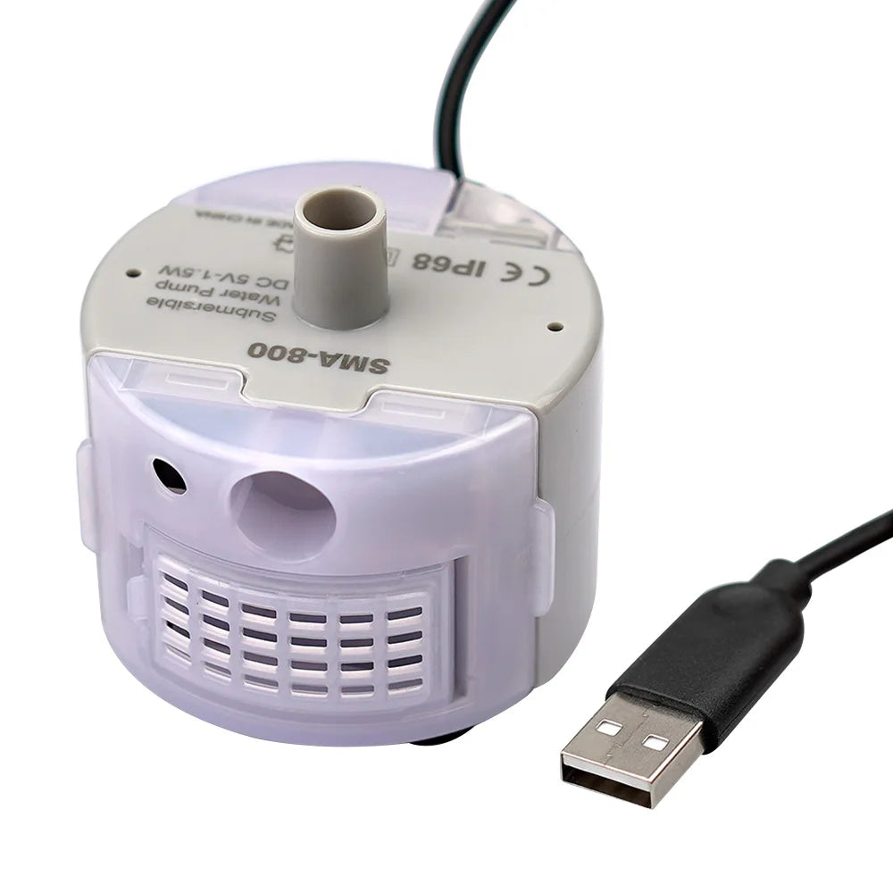 SMA-800 USB interface round water pump Stainless steel pet water dispenser pump Finished product