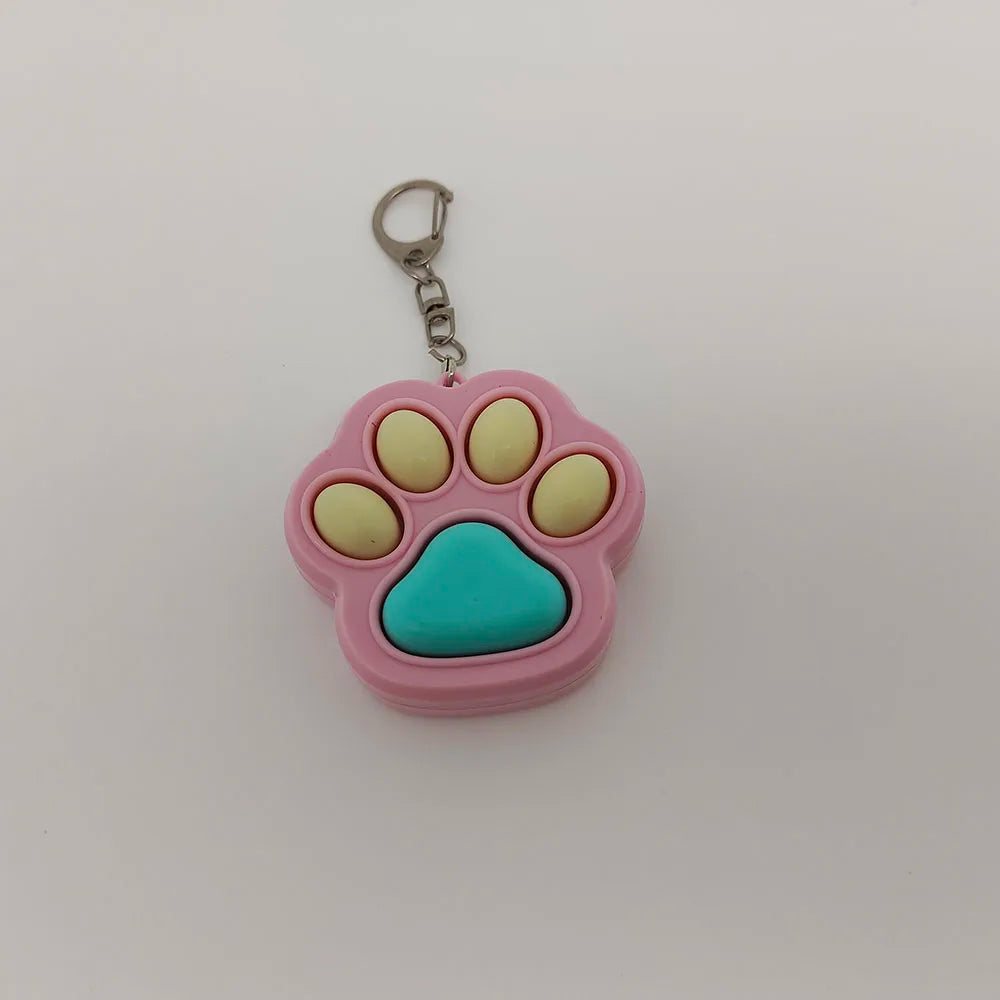 Cartoon Kawaii Cat Claw Button Decompression Toy Key Ring Pendant Cute Couple Car Bag Pendant Creative Keychain