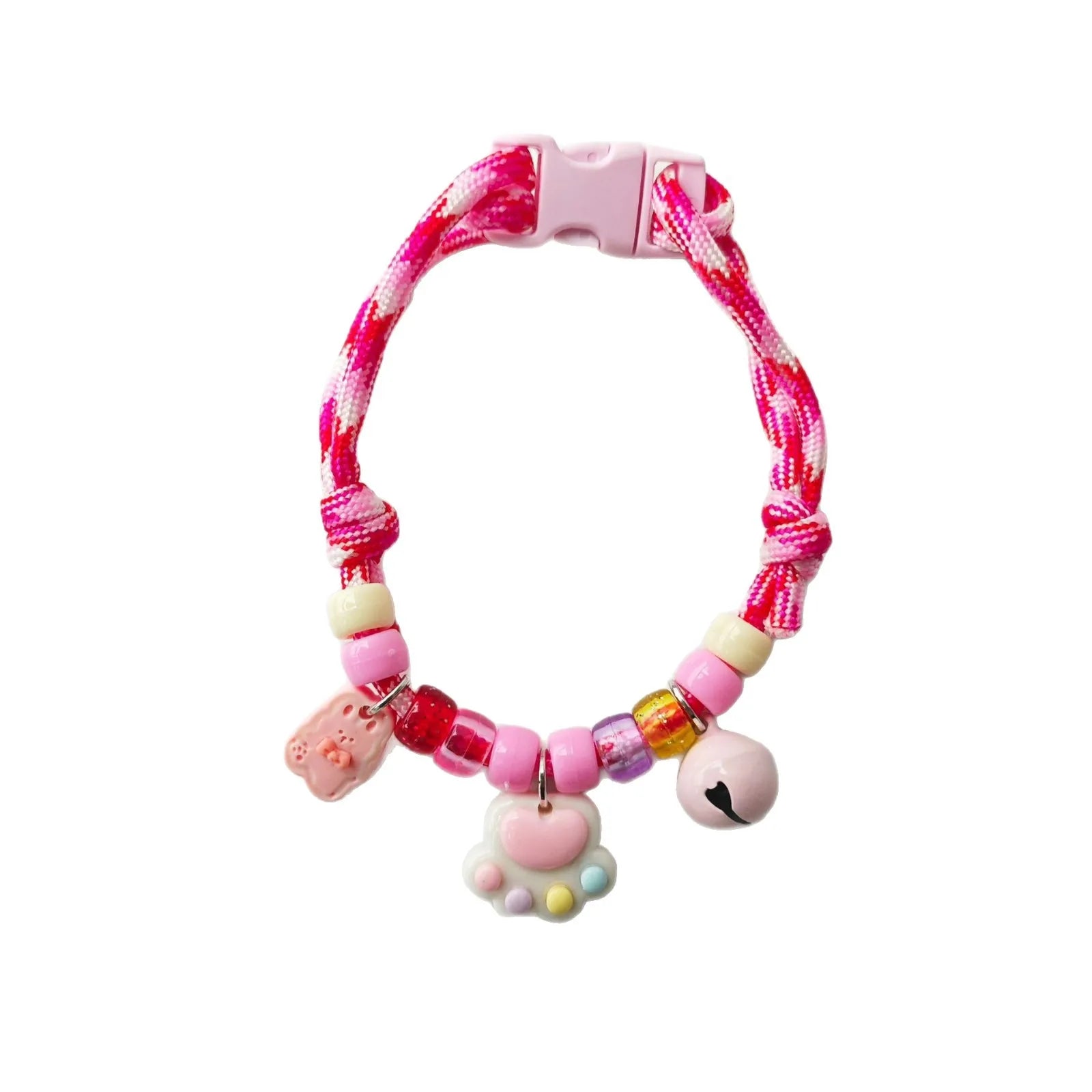 Pet Beaded Necklace Accessories, Skin-friendly Rope Neck Collar, Dog and Cat Bell Collar To Prevent Getting Lost