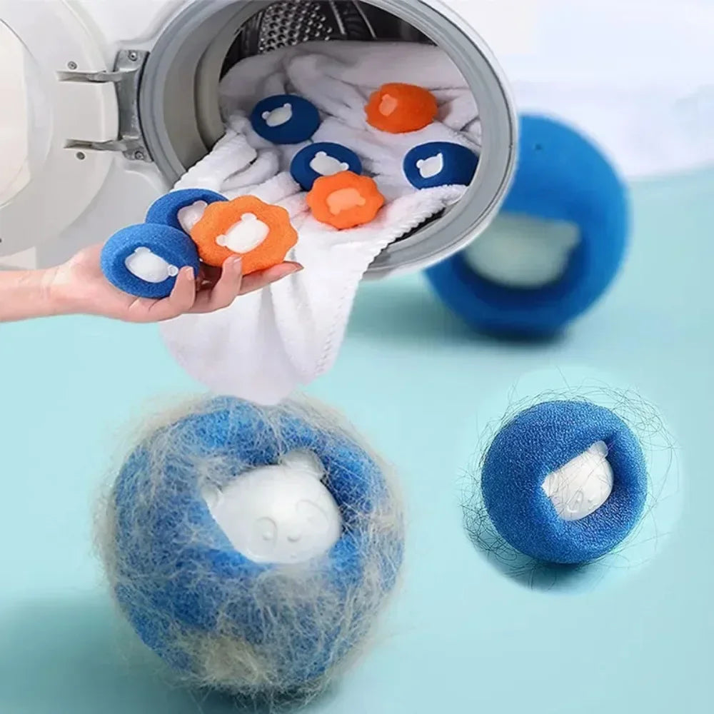 Home Laundry Removes Lint Clothes Ball Catch Pet Hair Remover Reusable Balls Products Washing Machine Filter Household Garden