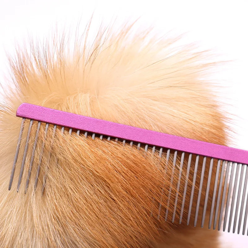 Dog Comb Stainless Steel Dog Brush Pet Grooming Massage Dogs Comb Brush Double Teeth Dogs Combs Cat Hair Remover Pet Products