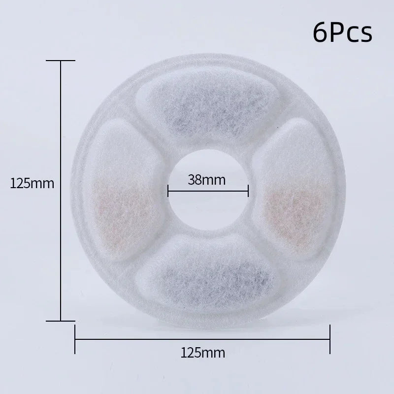 New Replacement Filter for Cat Dog Water Drinking Fountain Activated Carbon Replaced Filters  Fountain Dispenser Feeders 6-12pcs