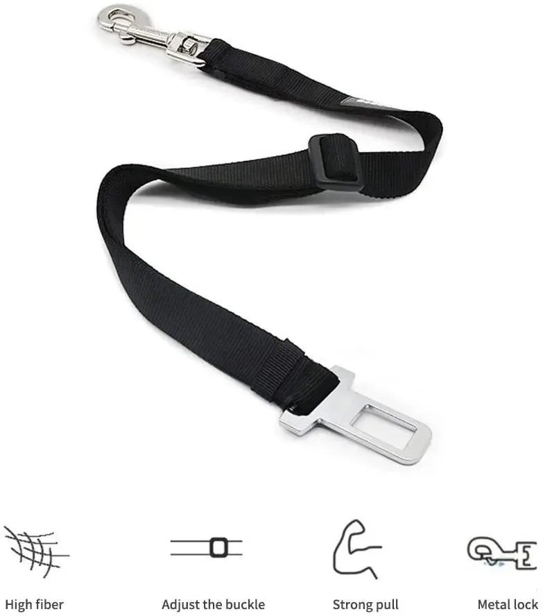 Dog Car Seat Belt Safety Protector Travel Pets Accessories Dog Leash Collar Breakaway Solid Car Harness