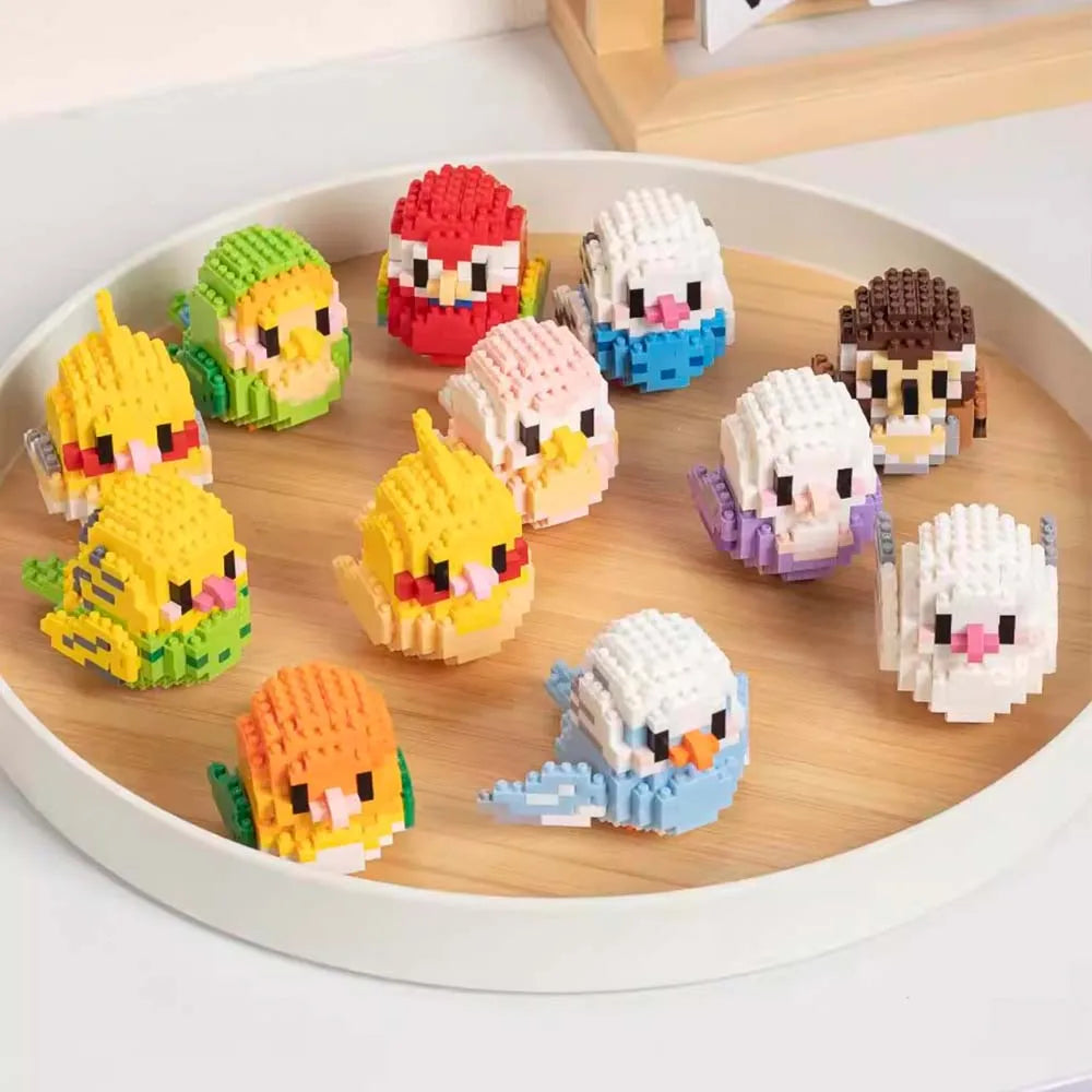 Moe Bird series building block toys assembly, table ornaments, children's educational toys, suitable for boys and girls Christma