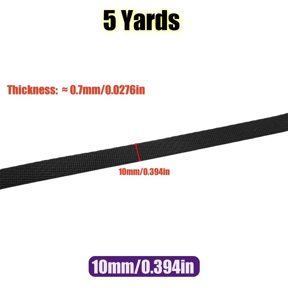 5 Yards 10-50mm Nylon Webbing Tape Backpack Strap Pet Collar Safety Belt Ribbon Band Bag Clothing DIY Sewing Accessories