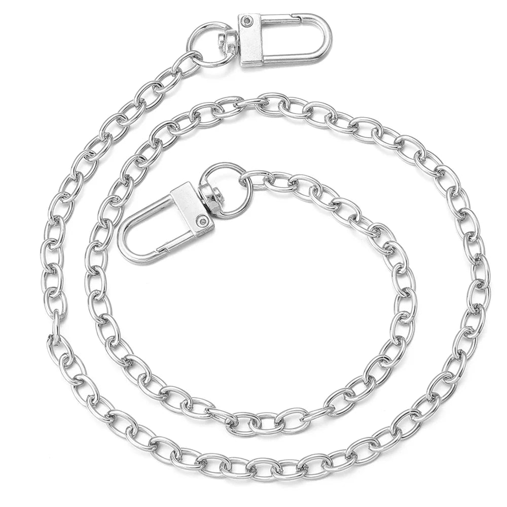 20/40/80/120cm Metal Aluminum Bag Chains Women Detachable Shoulder Strap Chain for Pets Chain Bag Replace Parts Accessories