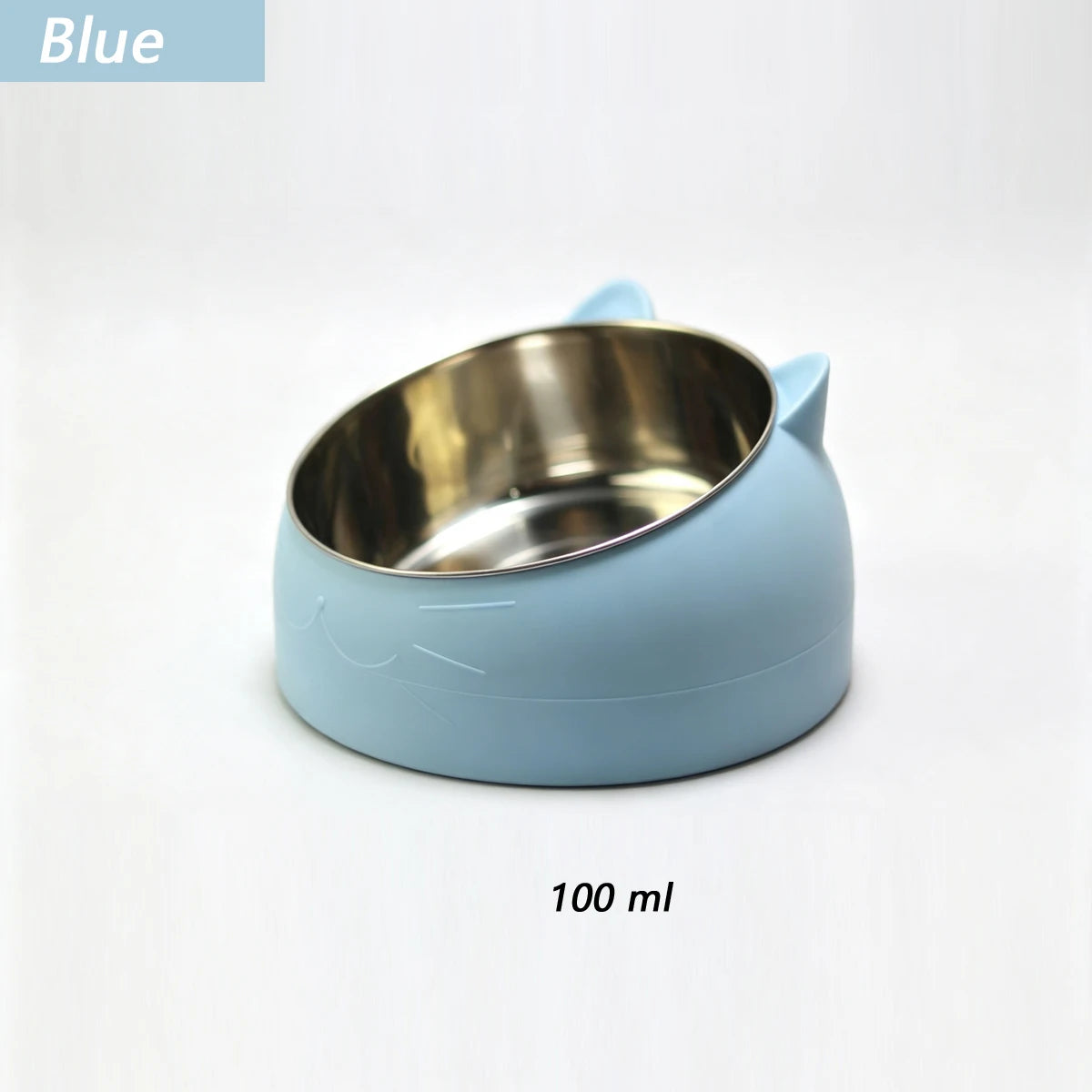 Stainless Steel Neck Guard Cat Bowl Pet Food Elevated Accessories Kitten Cats Articles Products Supplies Feeders Drinker Pets