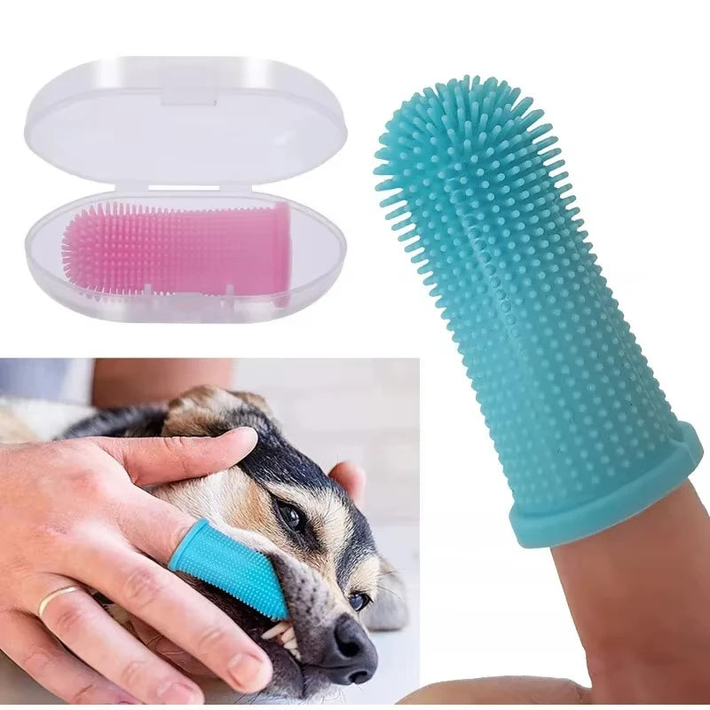 Super Soft Pet Finger Toothbrush for Dog Cat, Teeth Cleaning Breath Care Nontoxic Silicone Tooth Brush, Pet Products