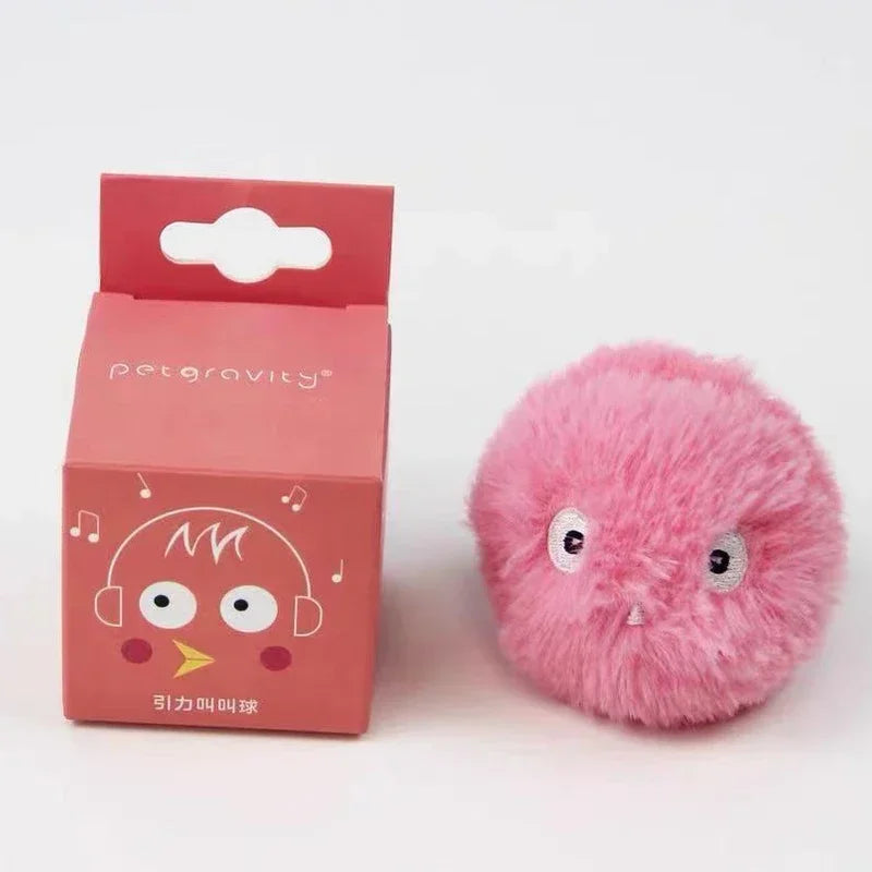Training Toy Interactive Ball Smart Cat Toys Plush Electric Catnip Kitten Touch Sounding Pet Product Squeak Toy Ball
