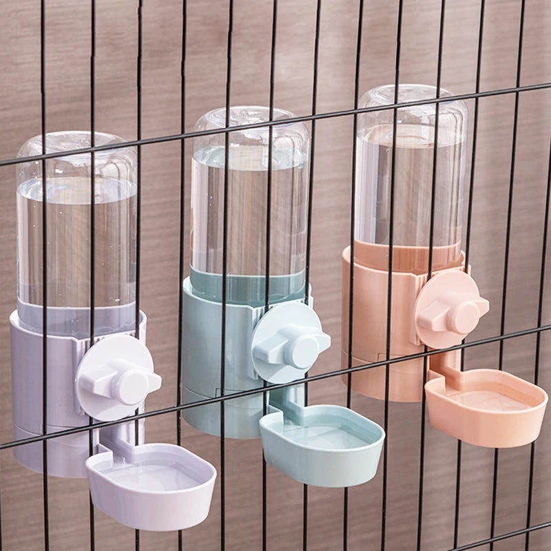 Automatic Pet Feeding Cage Hanging Bowl Water Bottle Food Container for Small Dogs, Cats, Rabbits, Birds Pet Feeder Product