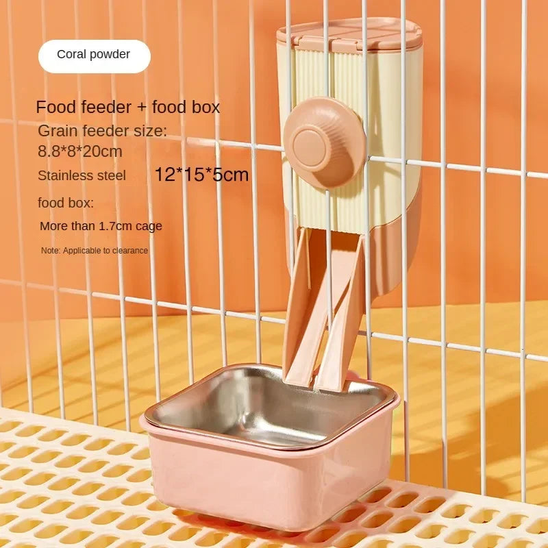 500ML Pet Chinchilla Hanging Feeding Waterer Easy Install Pigeon Rabbit Small Animal Automatic Feeding Water Bowl Pet Products