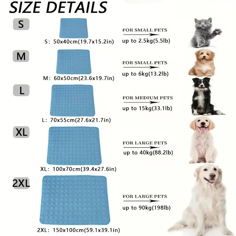 Dog Cooling Mat Summer Pet Cold Bed Extra Large for Big Small Dogs Pet Accessories Cat Durable Blanket Sofa Dogs Ice Pad Blanket
