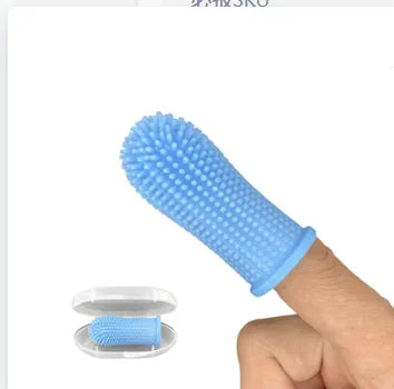 Dog Super Soft  pet Finger Toothbrush Teeth Cleaning Breath Care Nontoxic Silicone Tooth Brush Cat dog toothbrush pet products