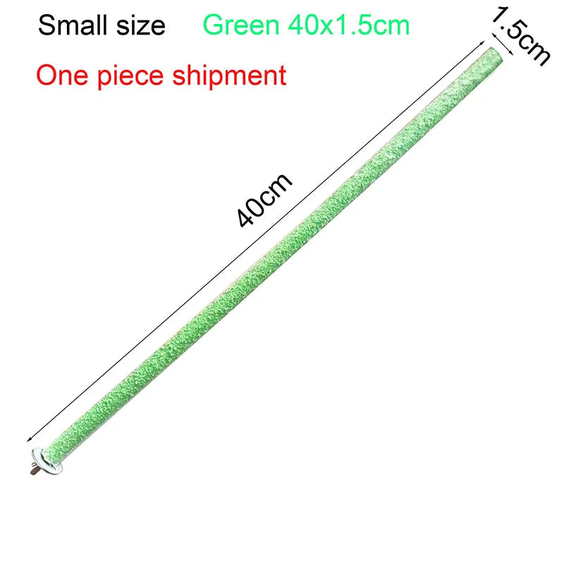 1PC Random Colors Parrot Perch Parrot Cage Accessories Bird Perch Stand Toy Colored Quartz Sand Sharpen Paw Toy Fit For Birds