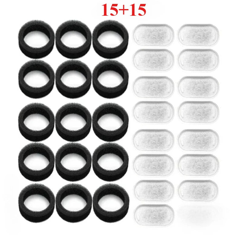 6/8/12/15PCS Cat Water Fountain Activated Carbon Sponge Filters for Stainless Steel Water Dispenser Pet Water Care Accessory
