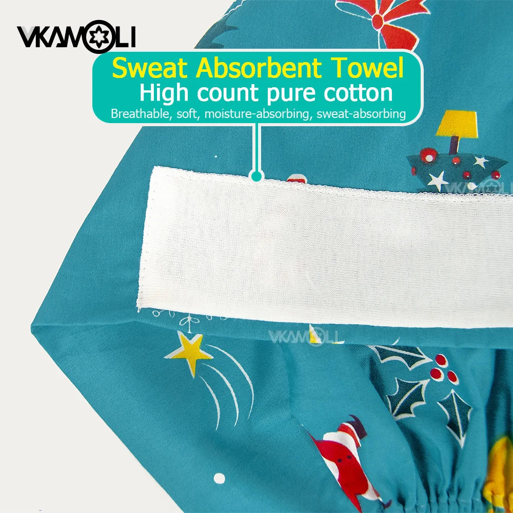 Wholesale Printed Scrub Cap Pet Grooming Work Skull Cap 24 Hours Delivery Women Scrubs Hat Accessories