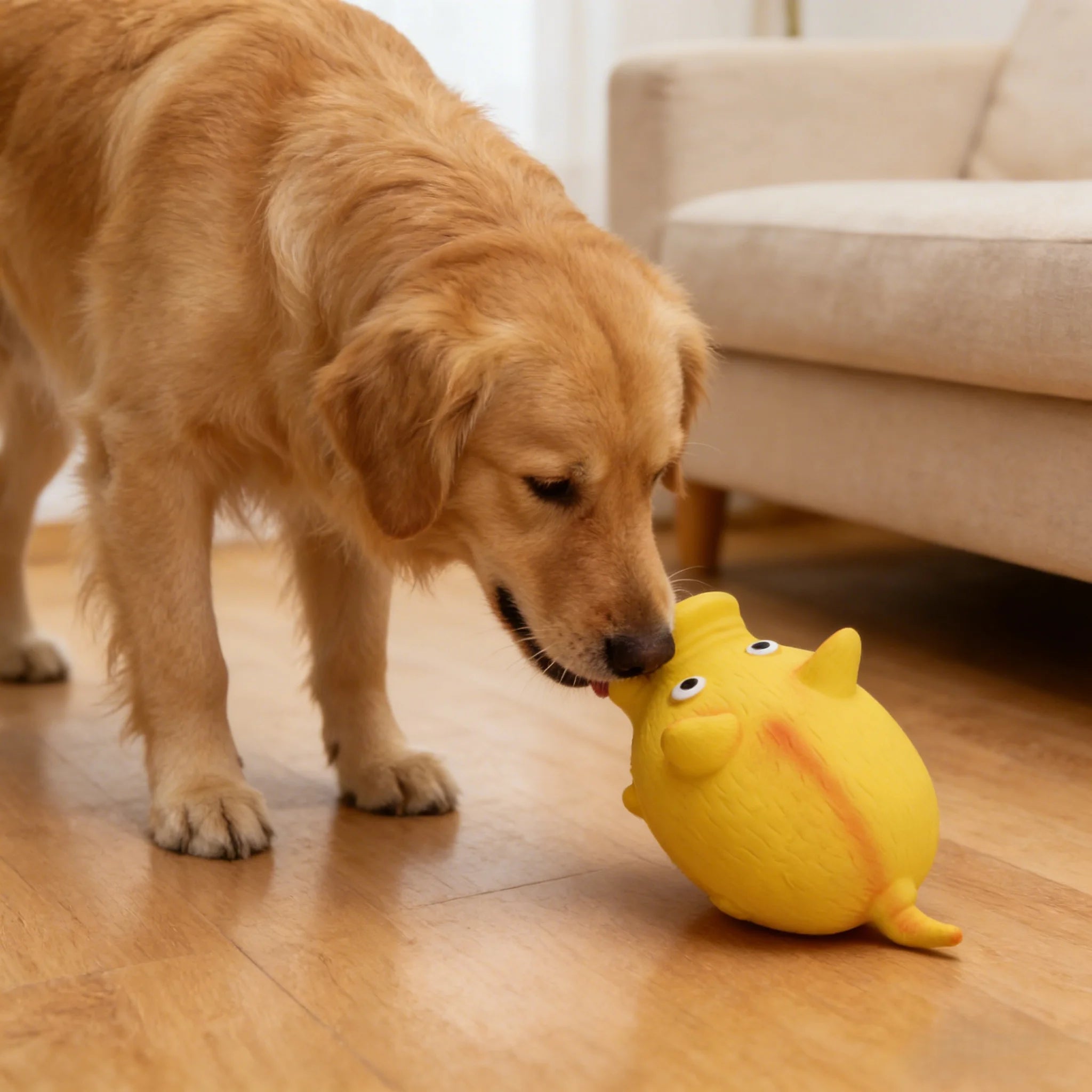Squeaky Latex Round Pig Dog Toy: Chew-Resistant Stress Relief & Interactive Training Toy for Play and Boredom Relief