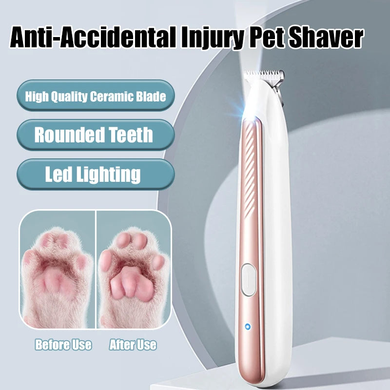 Hair Trimming Pet Shaver Pet Shaver Rounded Teeth Complete Accessories Longlasting Battery Life