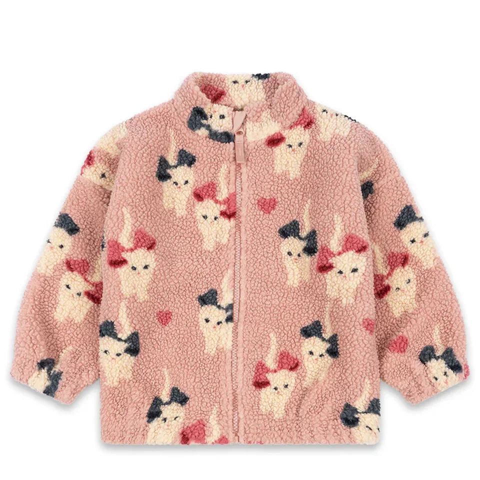 2025 Autumn KS Toddler Girls Lambswool Cats Jacket Boys Cartoon Cotton Fleece Outwear Coat Kid Winter Clothes Child Beetle Coats