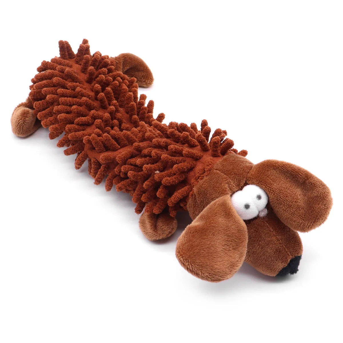 Squeaky Plush Dog Chew Toys Cute Animal Shape Soft Mop Texture Teeth Cleaning Interactive Pet Toy For Puppy Small Medium Dogs