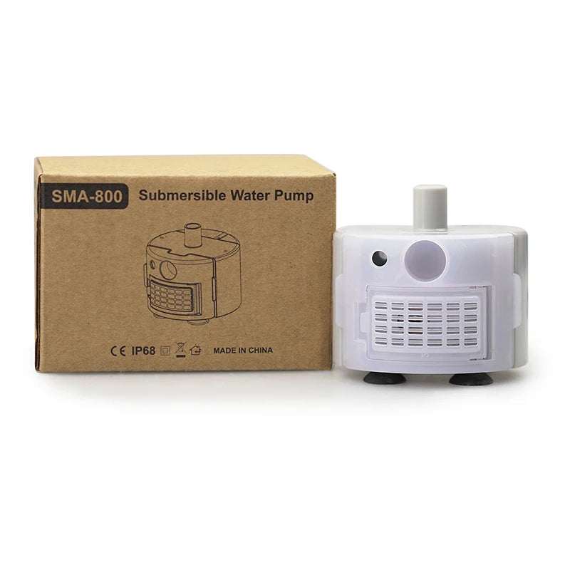 Pet Fountain Motor Submersible Pump Cat Water Drinker SMA-800 USB Water Pump Cats Fountain Accessories Mute DC ，cleaning kit