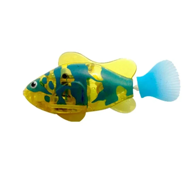 Cat Toy LED Inductive Interactive Swimming Robot Fish Toys Glowing Electric Fishs Stimulate Kitten Hunting Instinct Pet Products
