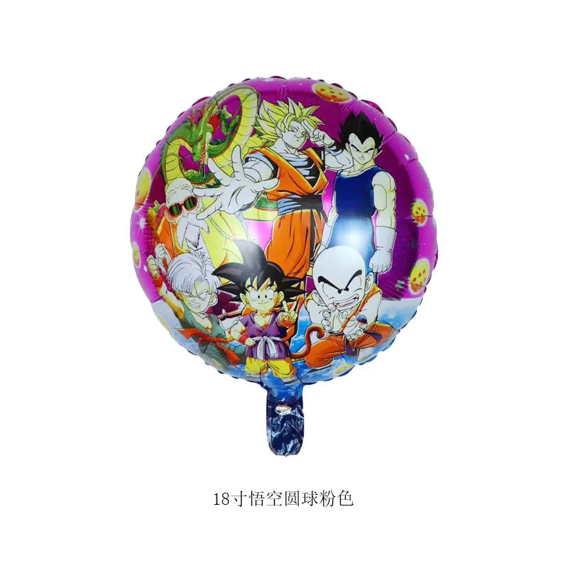Anime Saiyan Goku Aluminum Foil Balloon Pack Dragon Cartoon Themed Kids Birthday Party Decor Supplies