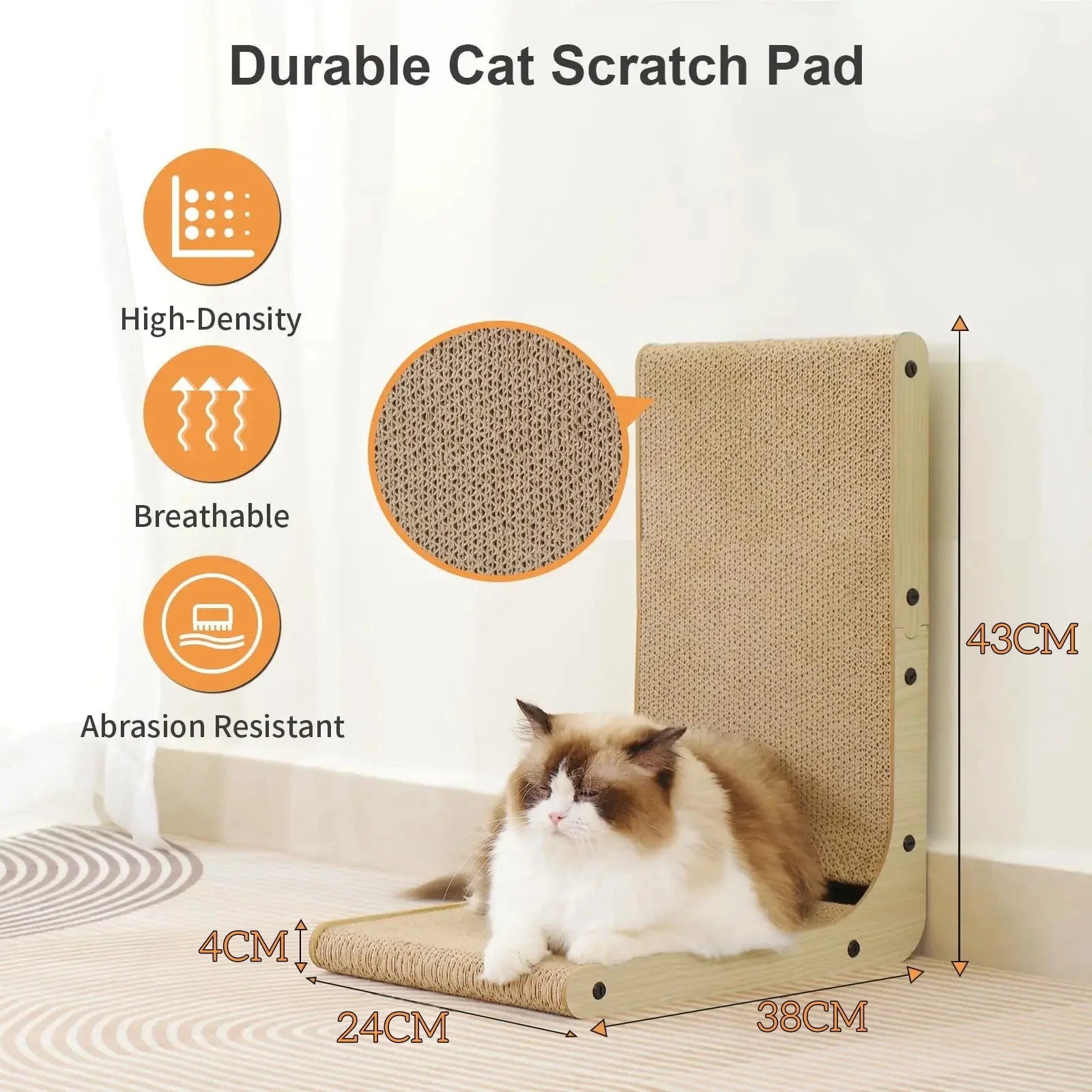 Scraper for Cats Cardboard Large/Small L-shape Wear-resistant Scratch-resistant Cat Scratching Post Cat Toy Pets Cat Accessories