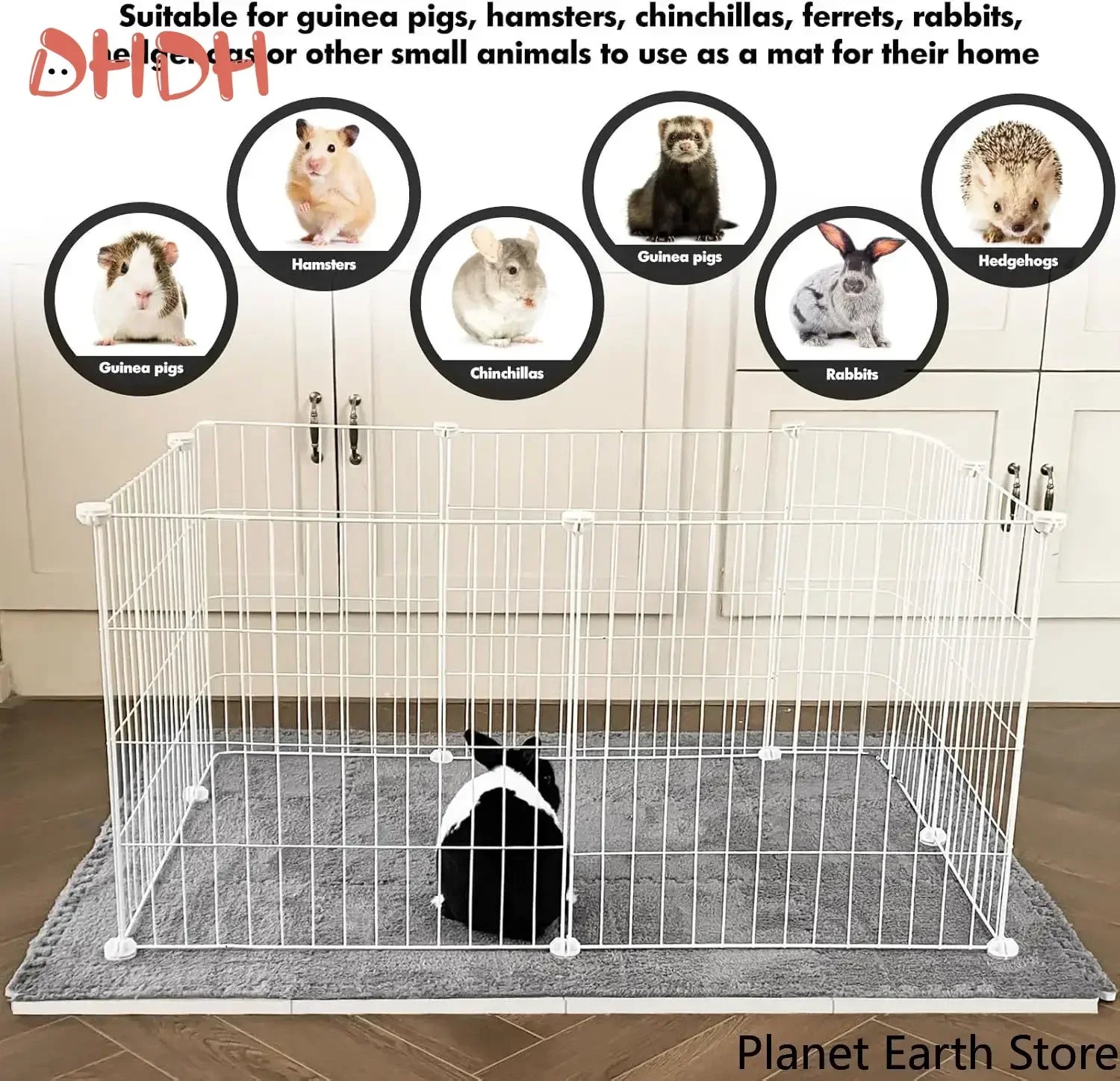 4/10Pcs Rabbit Guinea Pig Cage Liner Small Pet Items Waterproof Anti Slip Bedding Mat Highly Absorbent Pee Pad For Pet SleepMat
