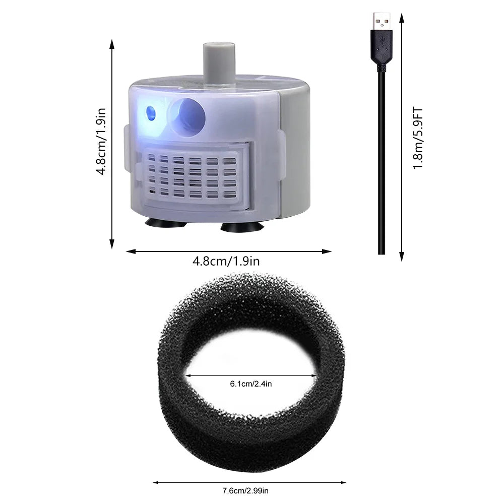 SMA-800 USB interface round water pump Stainless steel pet water dispenser pump Finished product
