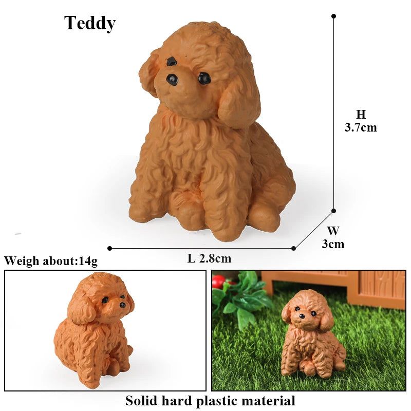 Oenux Cute Pet Model Frog Lizard Pig Hen Rabbit Shiba Inu Hamster Squirrel Otter Animals Figurine PVC Miniature Home Decor Kids