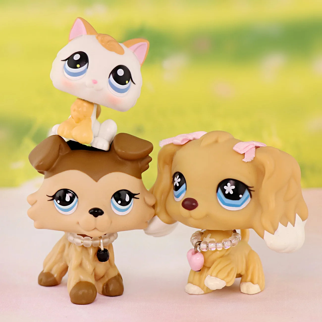 LPS Minilpsshop Rare Pet Shop Bobble Head Toy Cute Great Dane Collie Dachshund Dog Spaniel Puppy Pets for Kids