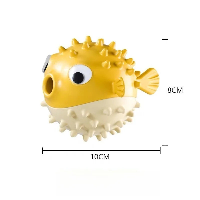 Bouncing Fish Dog Toy Leak Ball Dogs Cats Slow Feeder Puzzle Toys Interactive Self-Play Boredom Relief Pets Toys Treat Dispenser
