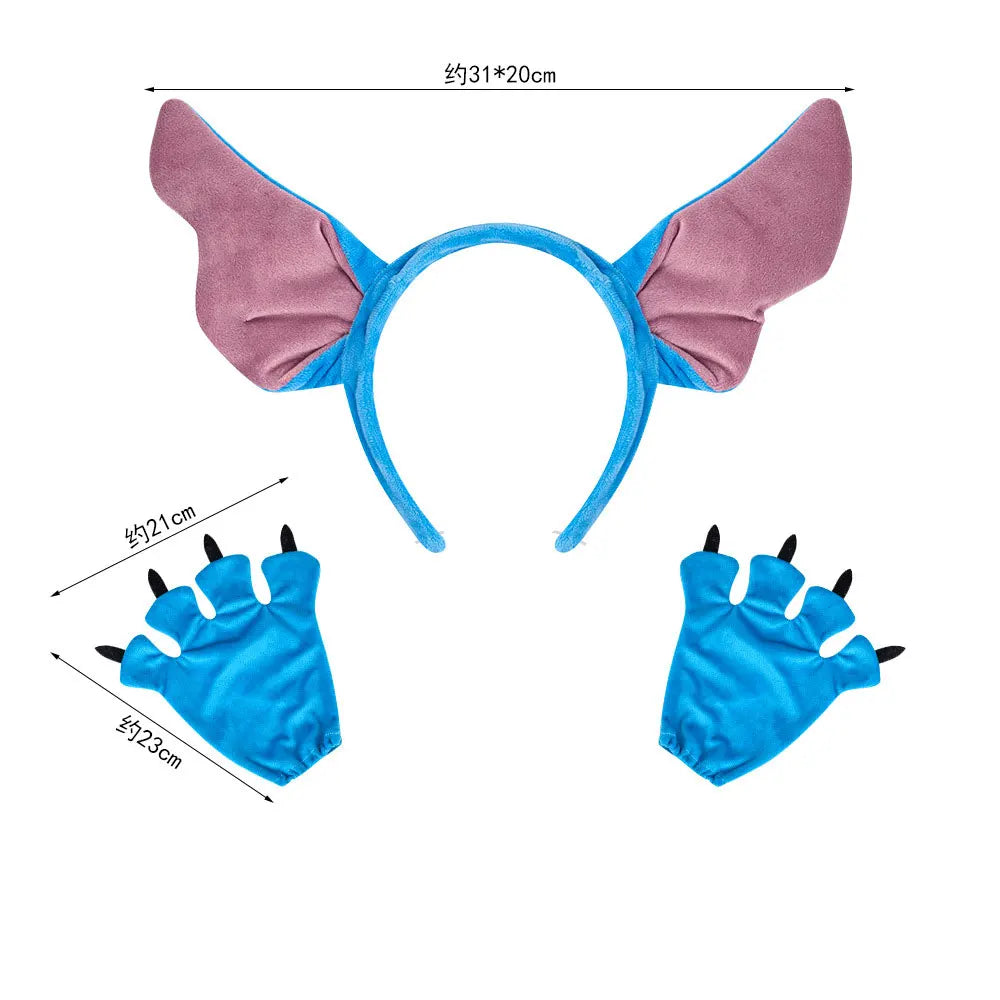 Hawaii Blue Monster Dog Costume Play Accessory Headband Bow Nose Kid Birthday Party Photography Props Experiment 626 Dress up