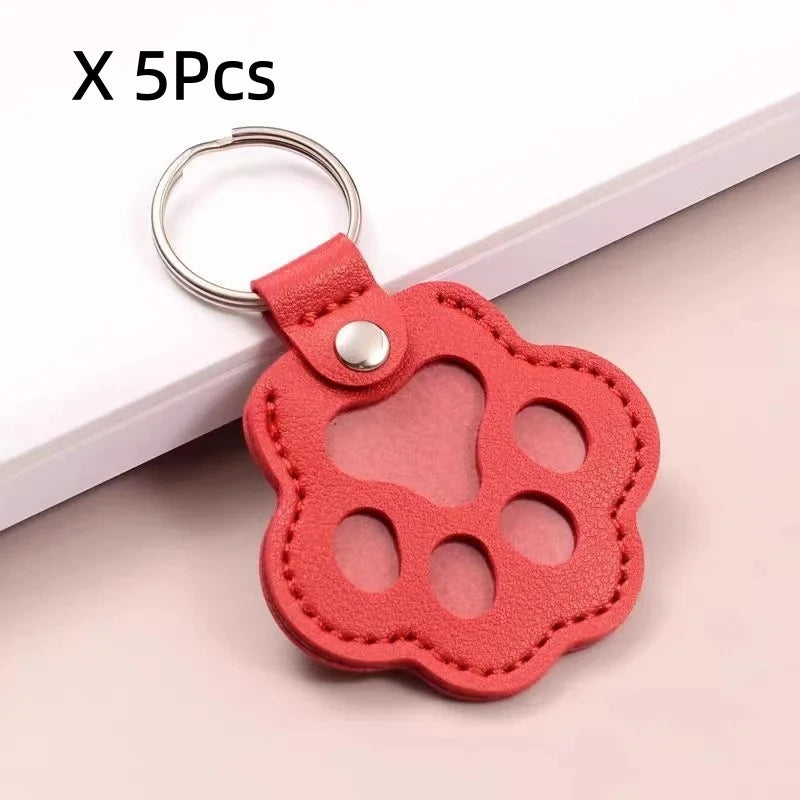 Dog Hair Collector Keychain Leather Pet Memorial Keepsake Fur Storage Pendant Charm Gift Keyring Anti Loss Pendant Accessories