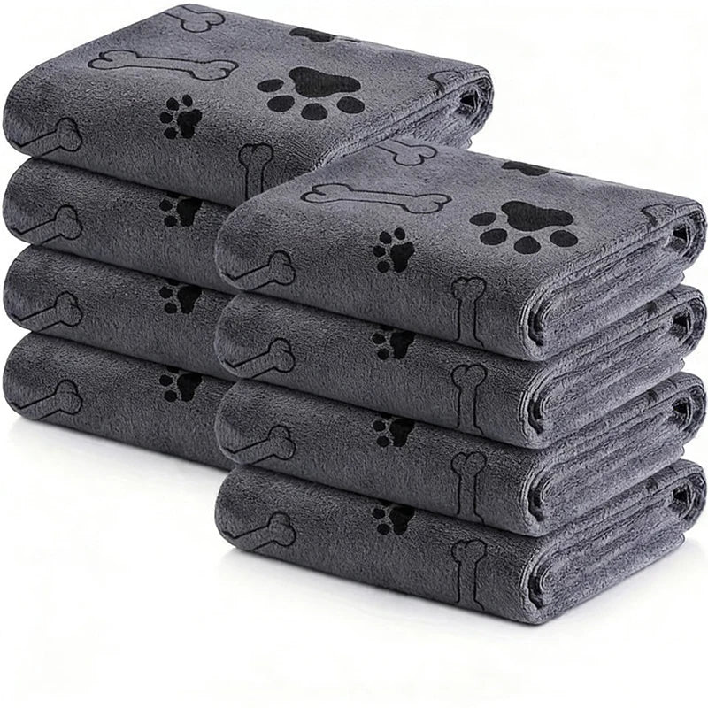 1pcs Quick-Drying Microfiber Dog Towel Absorbent Pet Bath Product Fiber Quick-drying Bath Towel Car Wiping Cloth Pet Supplies