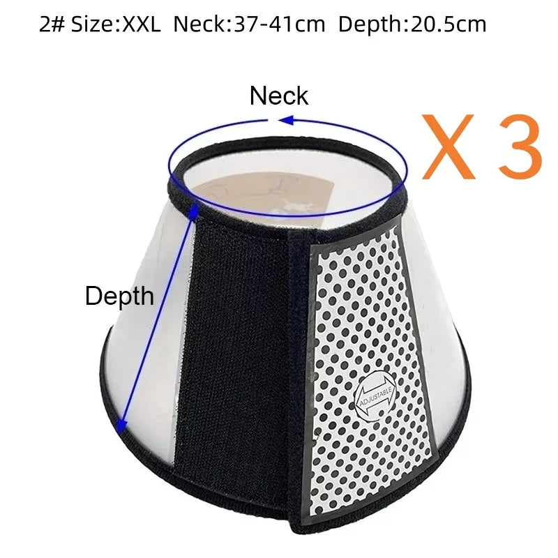Pet Elizabeth Collar Soft Puppy Cat Anti Bite Recovery Cone Small Dog Wound Healing Neck Ring Post Surgery Protective Accessorie
