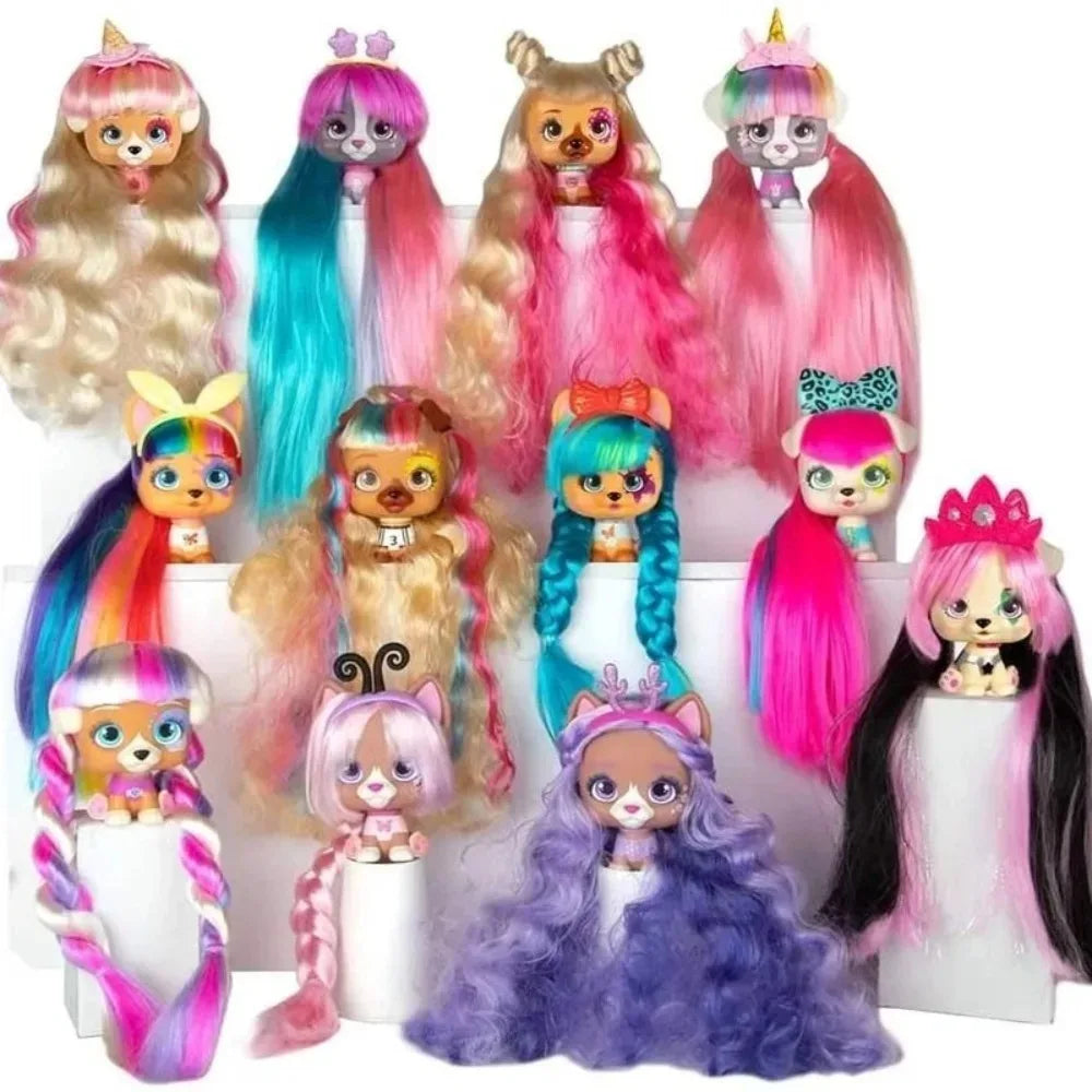 I Love VIP Pets Series Blind Box Cute Exquisite Hairdressing Weaving Toys Surprise Birthday Gift