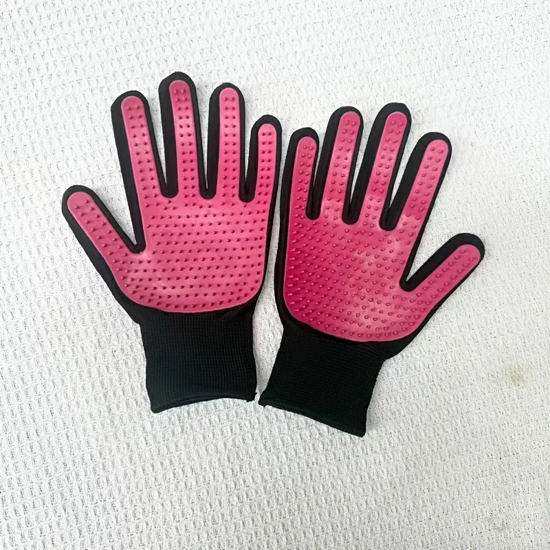 2 Pcs Cleaning Gloves Suitable for Hair Removal Tools for Dogs Cats Pet Massage and Caressing Gloves, Hair Removal Glove Brush