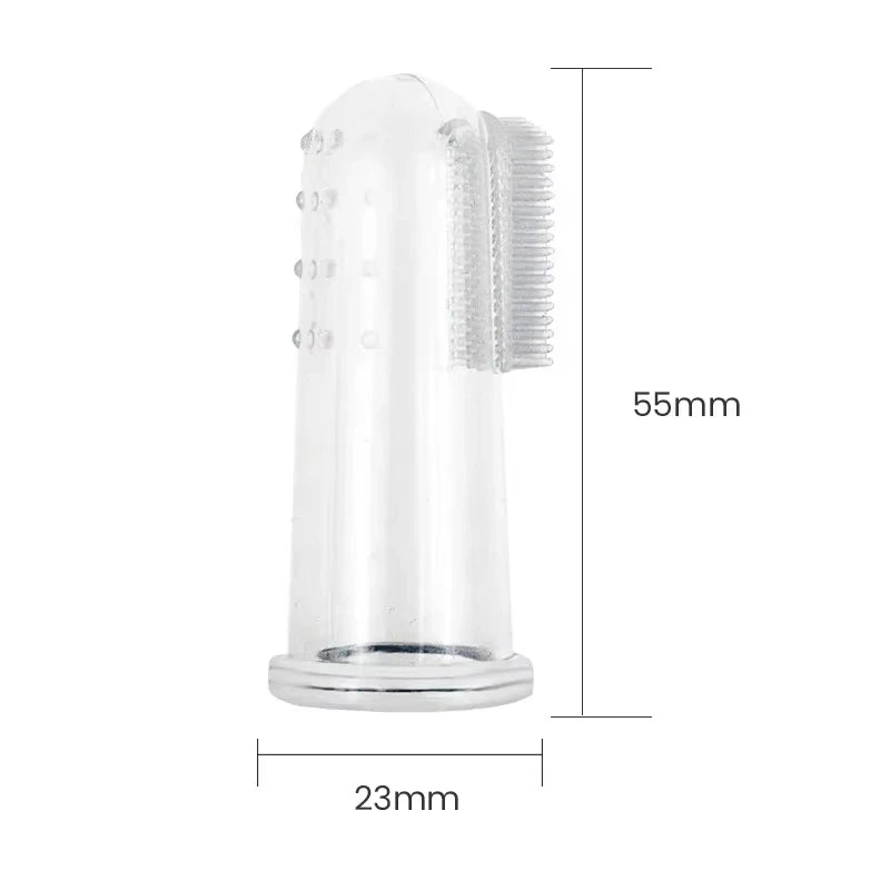 1 Sets of Pet Silicone Finger Sleeves Boxed Toothbrushes for Cats Dogs Brushing Finger Sleeves Pet Teeth Oral Cleaning Products