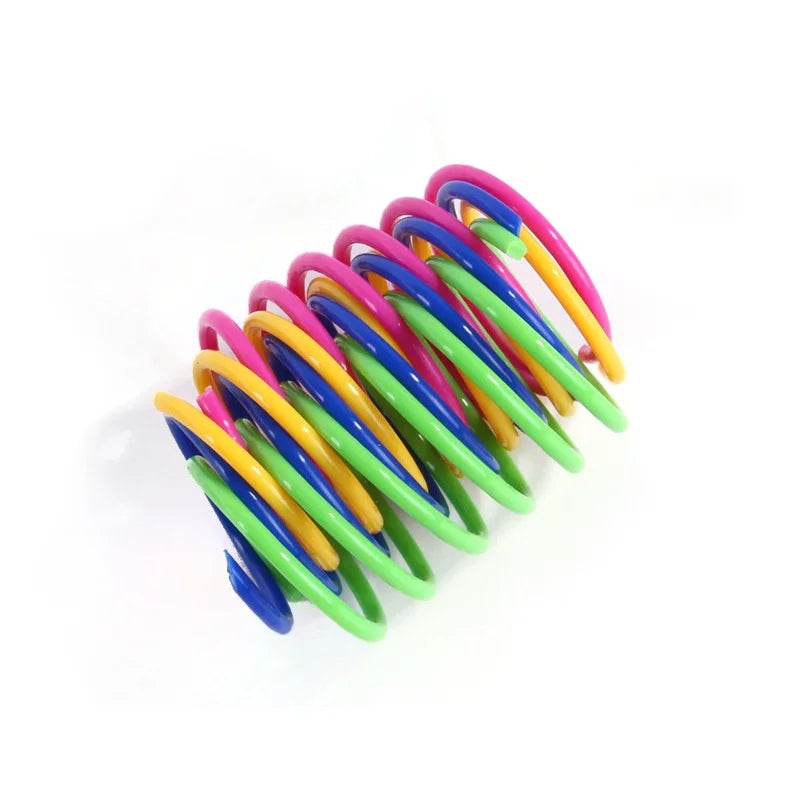 4/200Pcs Kitten Coil Spiral Springs Cat Toys Interactive Gauge Cat Spring Toy Colorful Springs Cat Pet Toy Pet Products
