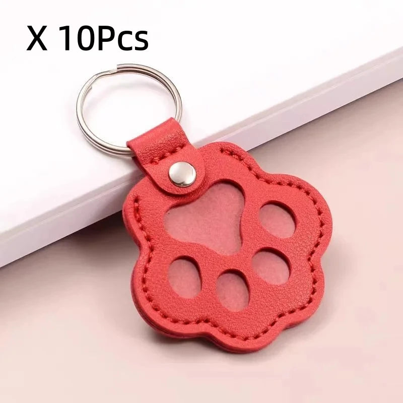 Dog Hair Collector Keychain Leather Pet Memorial Keepsake Fur Storage Pendant Charm Gift Keyring Anti Loss Pendant Accessories