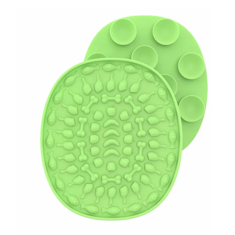Suitable for Pets Weighing Less Than 3 Kilograms Mat Cats Slow Food Bowls Suction Cup Feeding Food Silicone Lick, Product Small