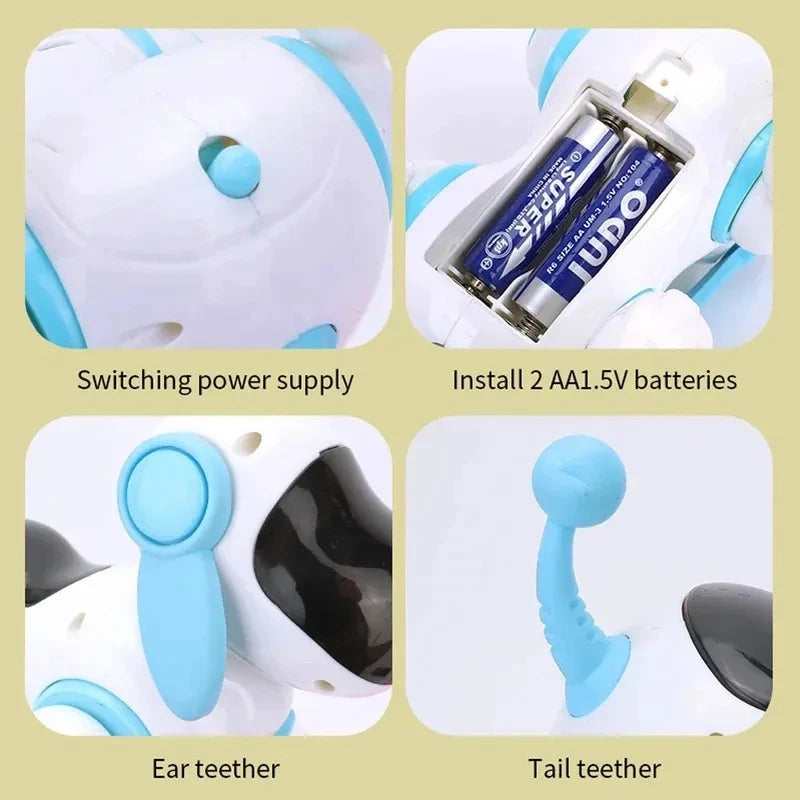Smart Interactive Robotic Dog Children's Educational Crawling Accompany Walking Singing Light Sound Music Toy